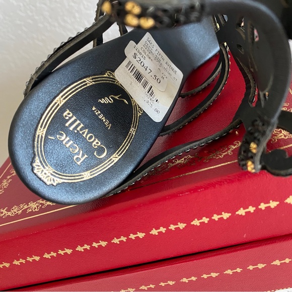 Rene Caovilla Scrolling Crystal Gladiator Sandals - Picture 16 of 16